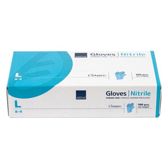 Abena Classic Nitrile Gloves Size L Case (Powder&Latex Free) - Picture 4 of 9